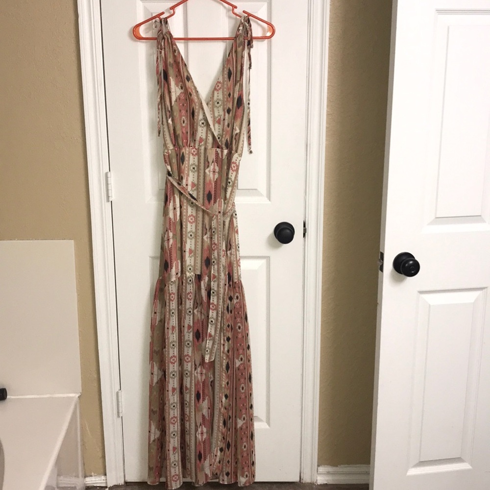 Lulu’s deep V, Indi boho maxi dress